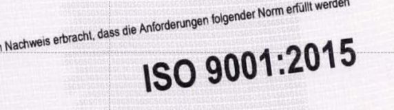 Impulsgebend - ISO 9001:2015 - neues Zertifikat